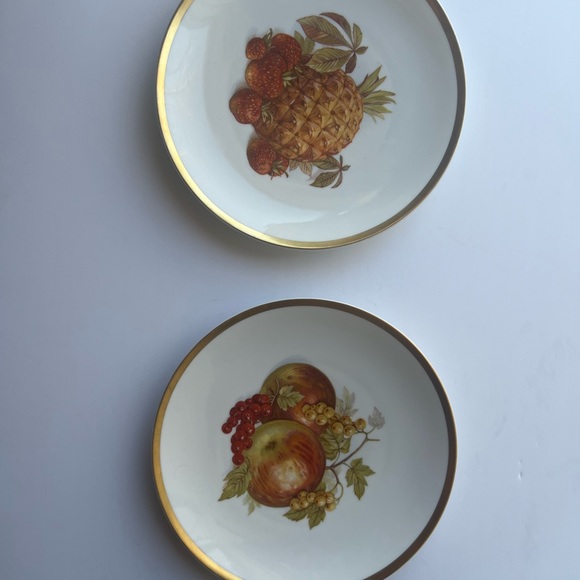 Bavaria Germany Golden Crown Lot of 2 E&R 1886 Harvest Fruit Orchard Plates - Picture 7 of 10